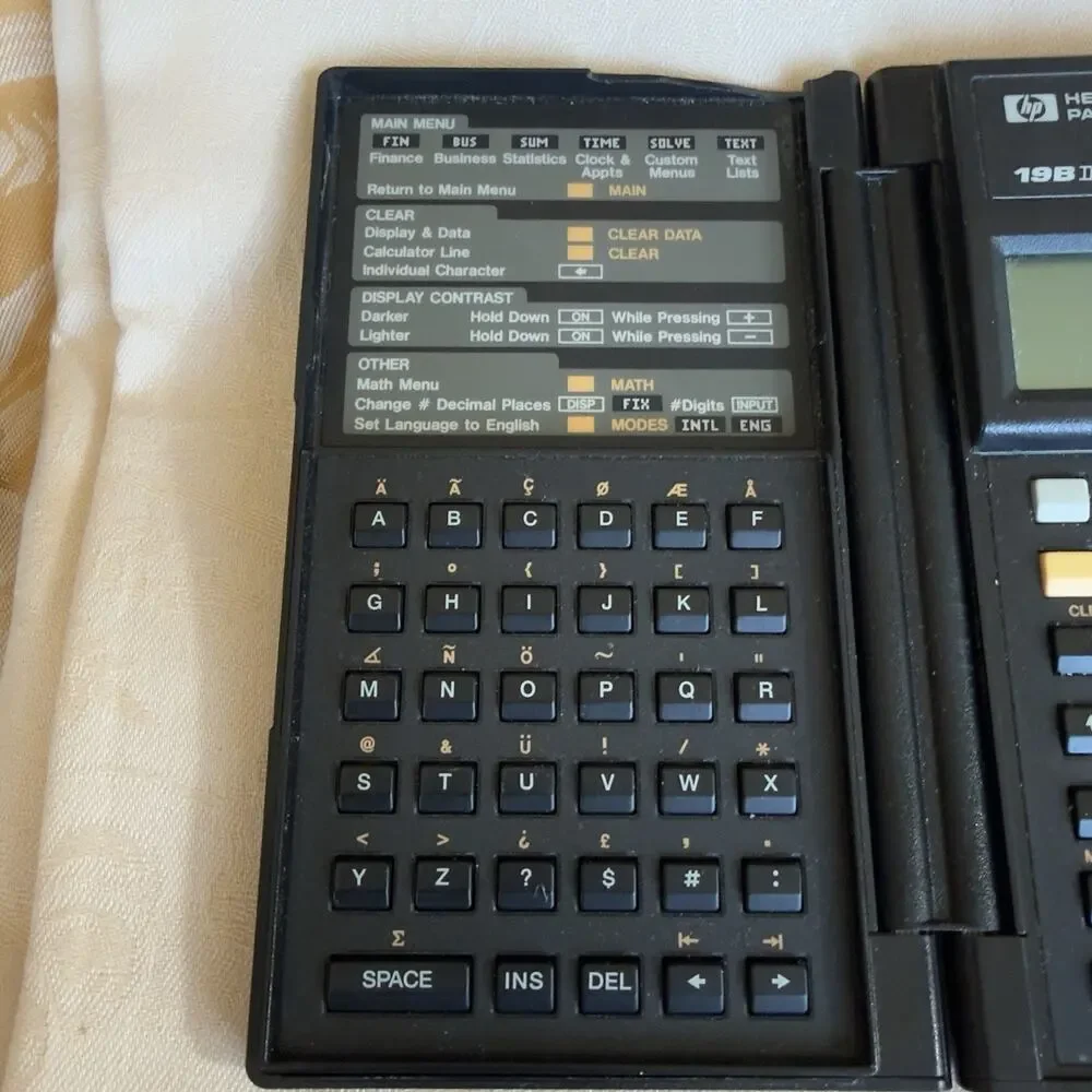 Rare!! HP 19BII Business Consultant II Calculator Tested Battery Door on Back